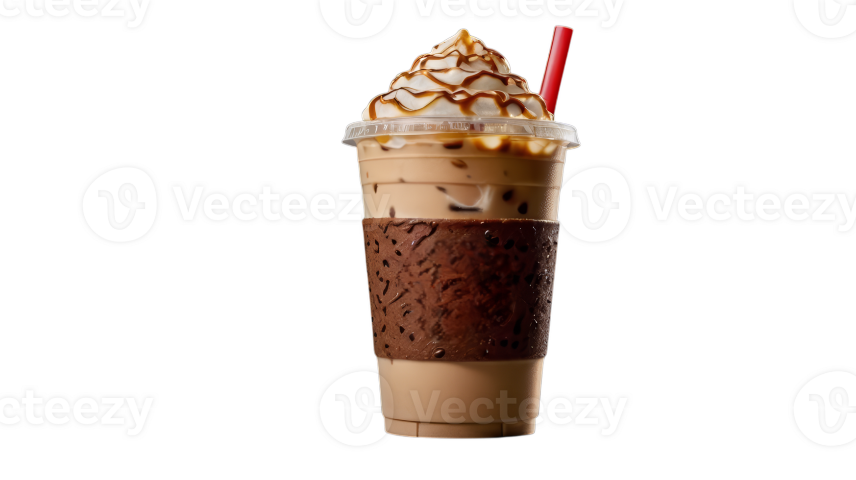 A delicious chocolate milkshake with whipped cream, chocolate syrup, and a straw, suitable for food presentation, dessert menus, advertising, or culinary content. png