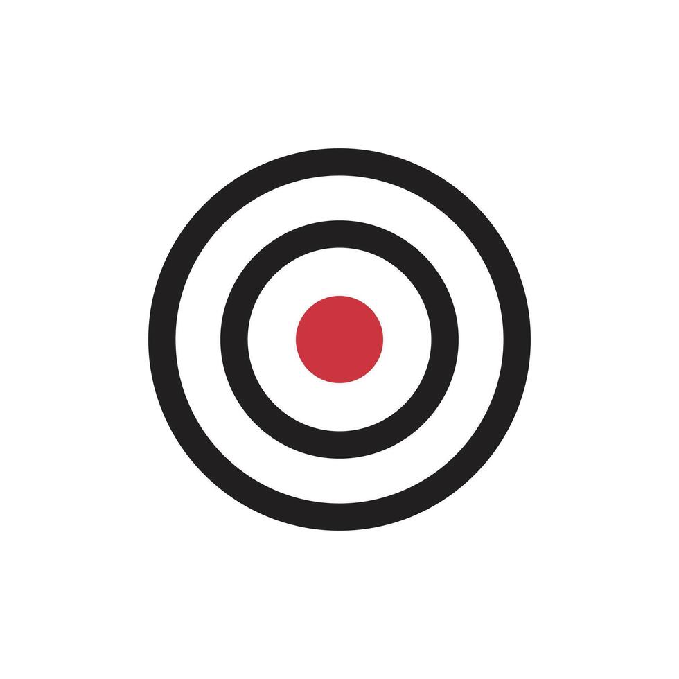 Center Target Icon White Background vector