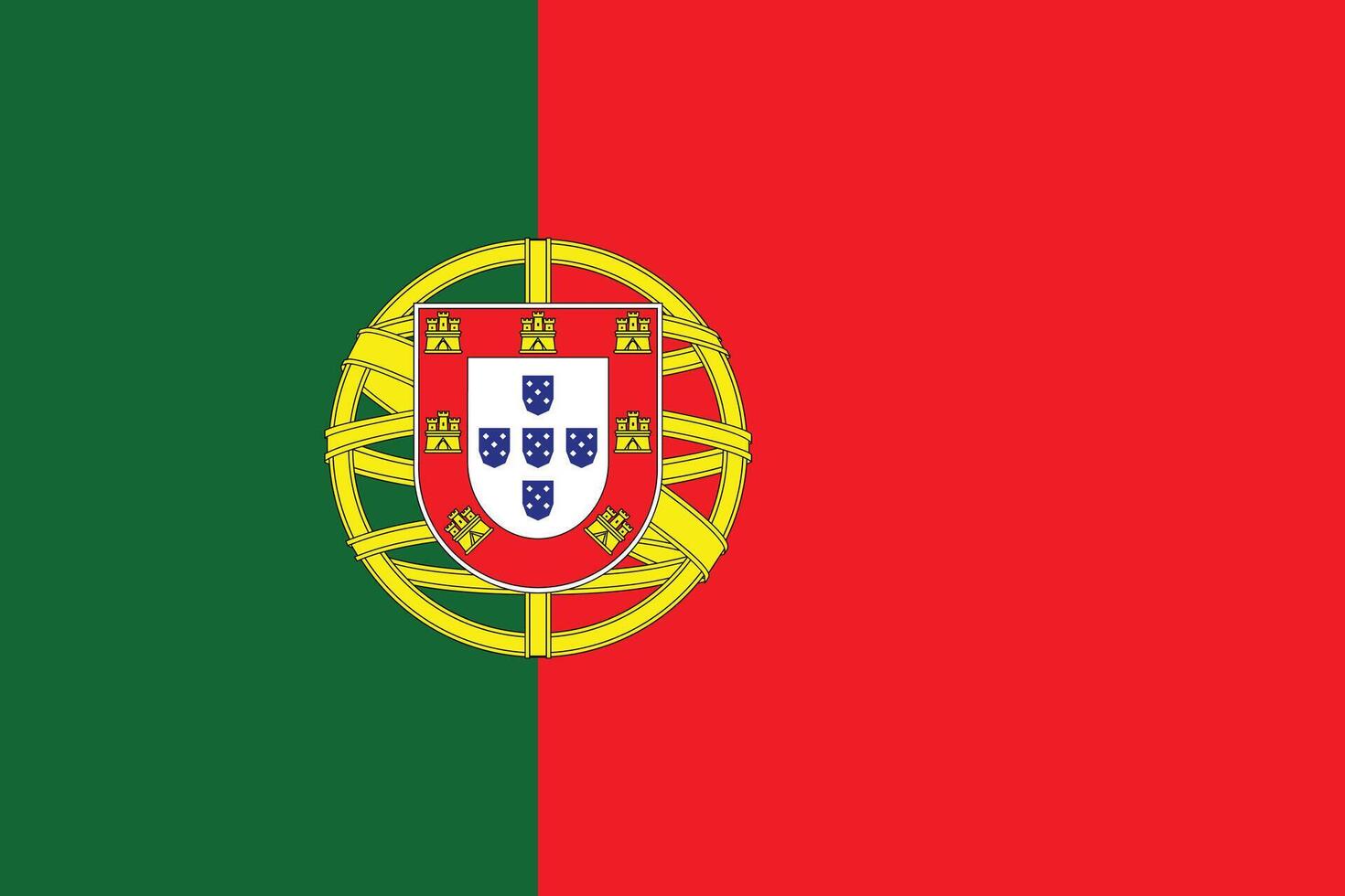 Flat Portugal Flag Icon vector