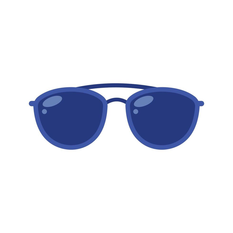 Glasses Cartoon Dark Flat Design vector