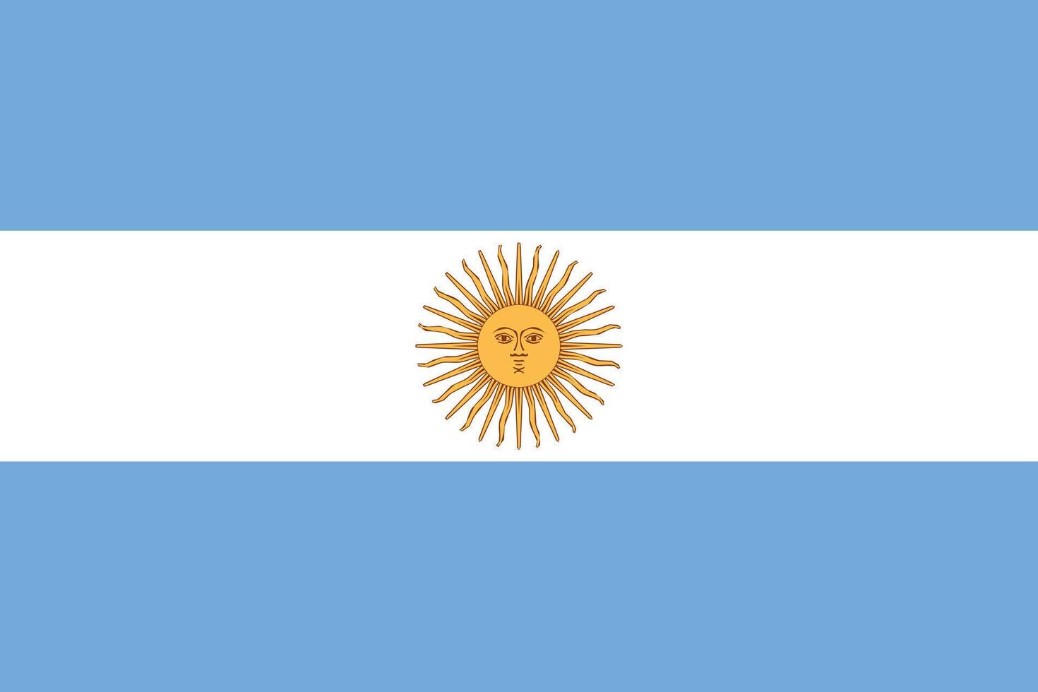 Argentina Flag Flat Icon vector