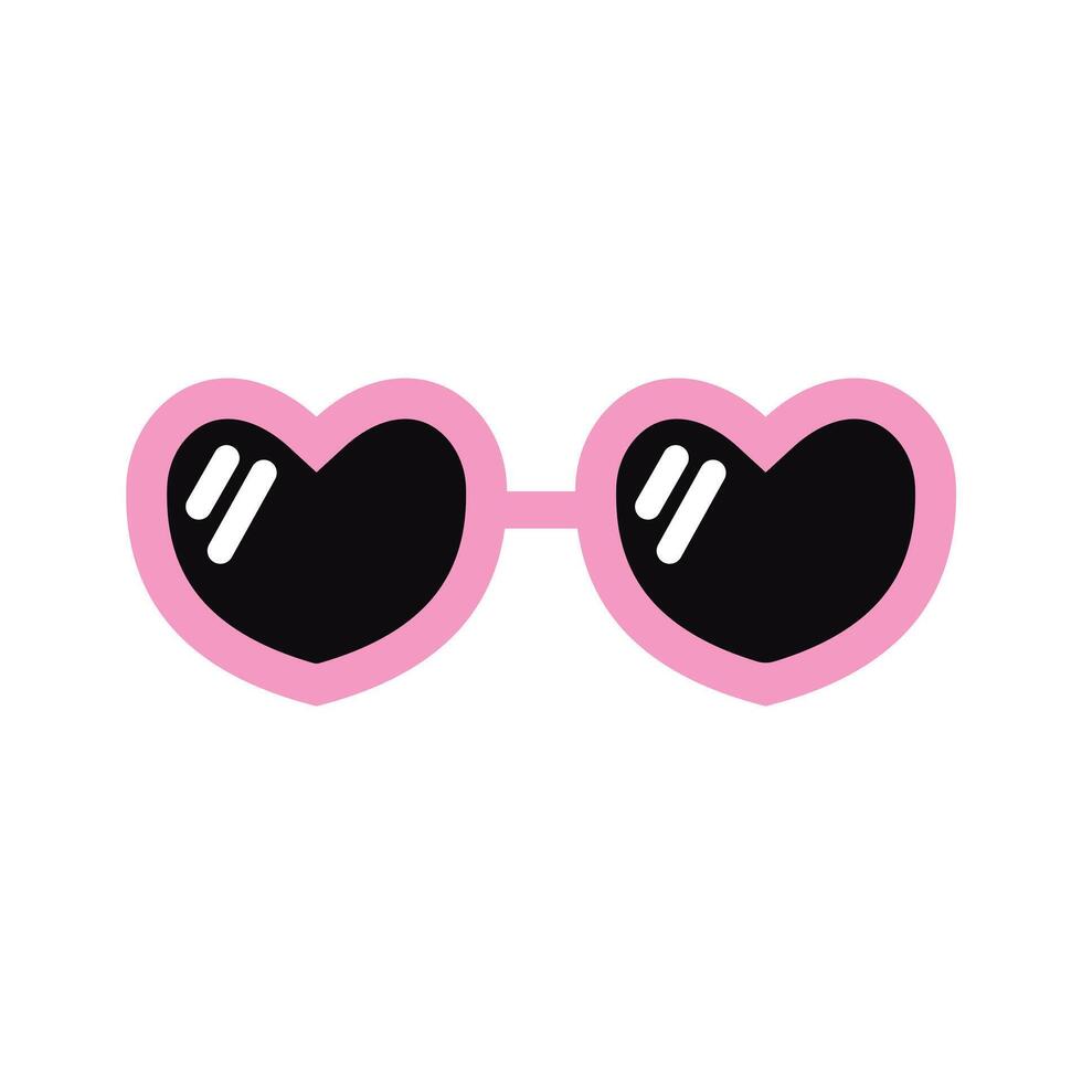 Toon Sunglasses Heart Shape Cute vector