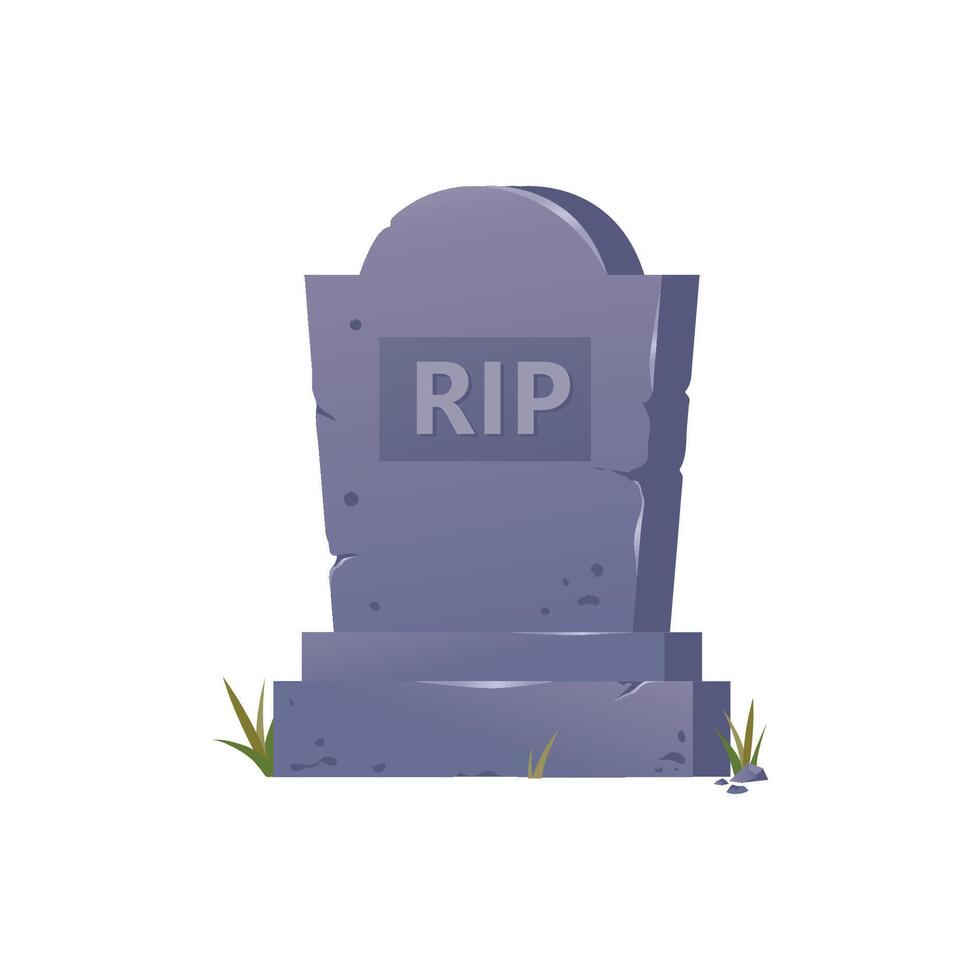 Gravestone are made from stone and looking old vector