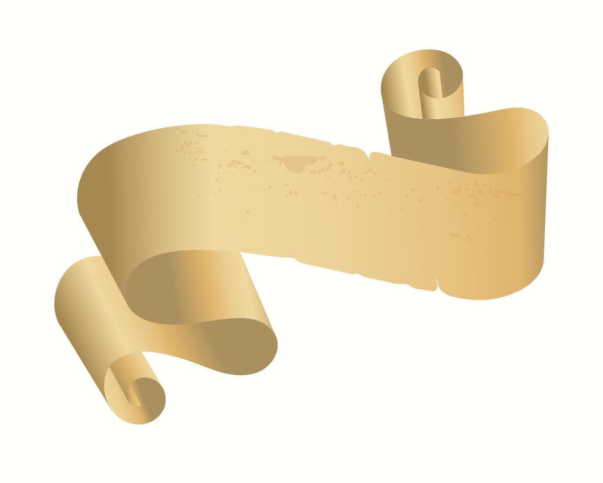 old Parchment paper, scroll papyrus, empty frame, blank in cartoon style vector