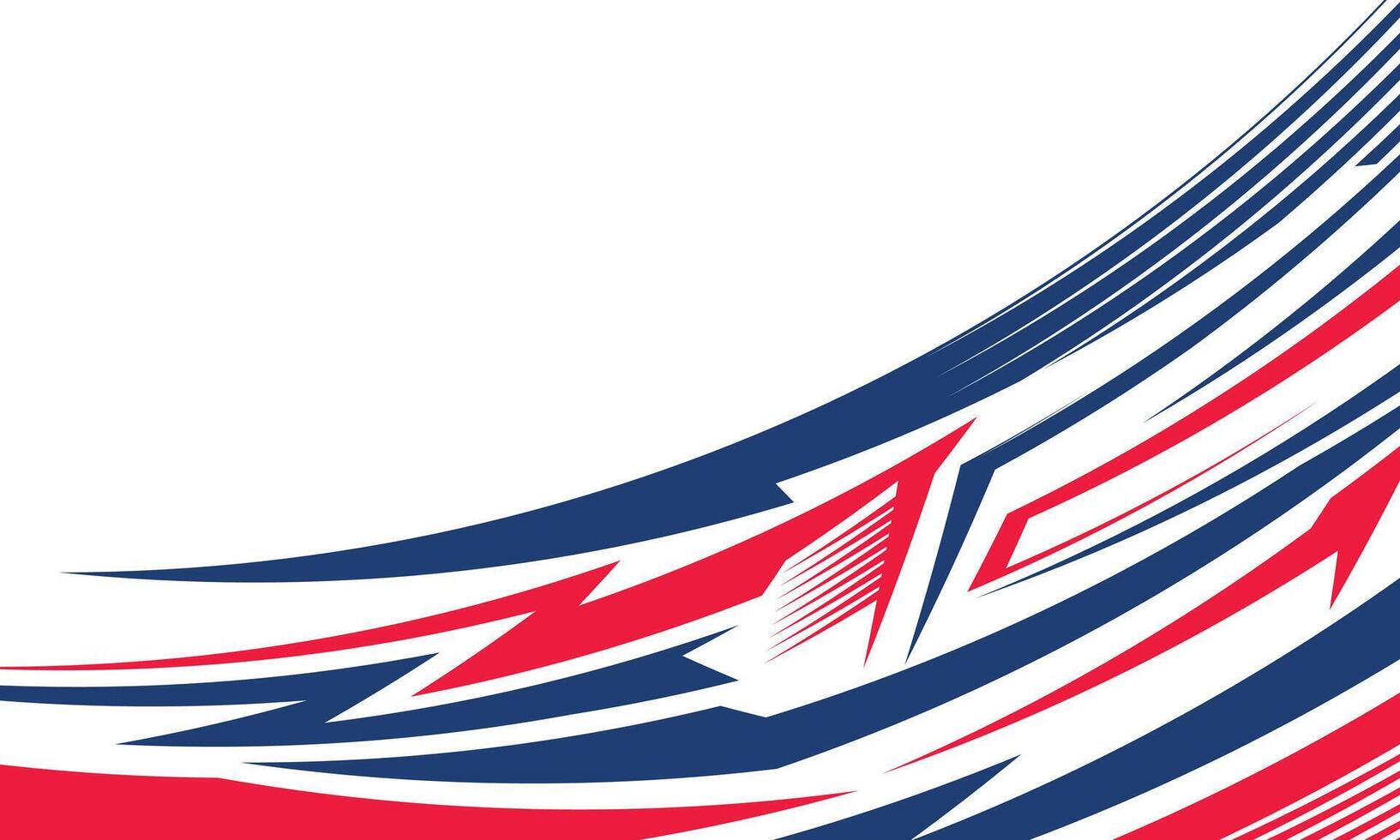 Abstract red blue stripes modern background for car wrap sticker vector