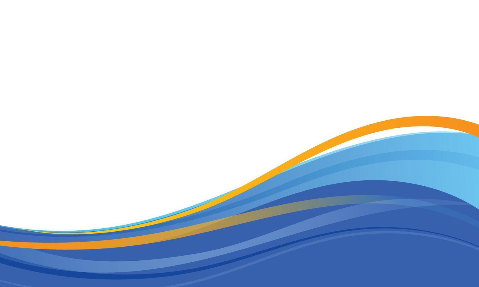 Abstract blue and yellow waves background vector
