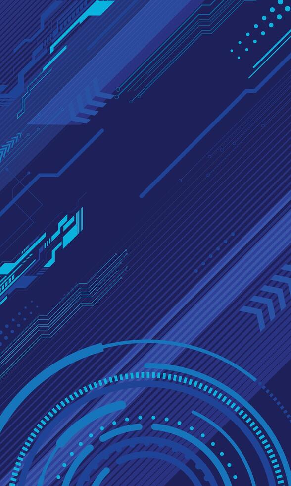 Abstract futuristic techno style blue wallpaper vector