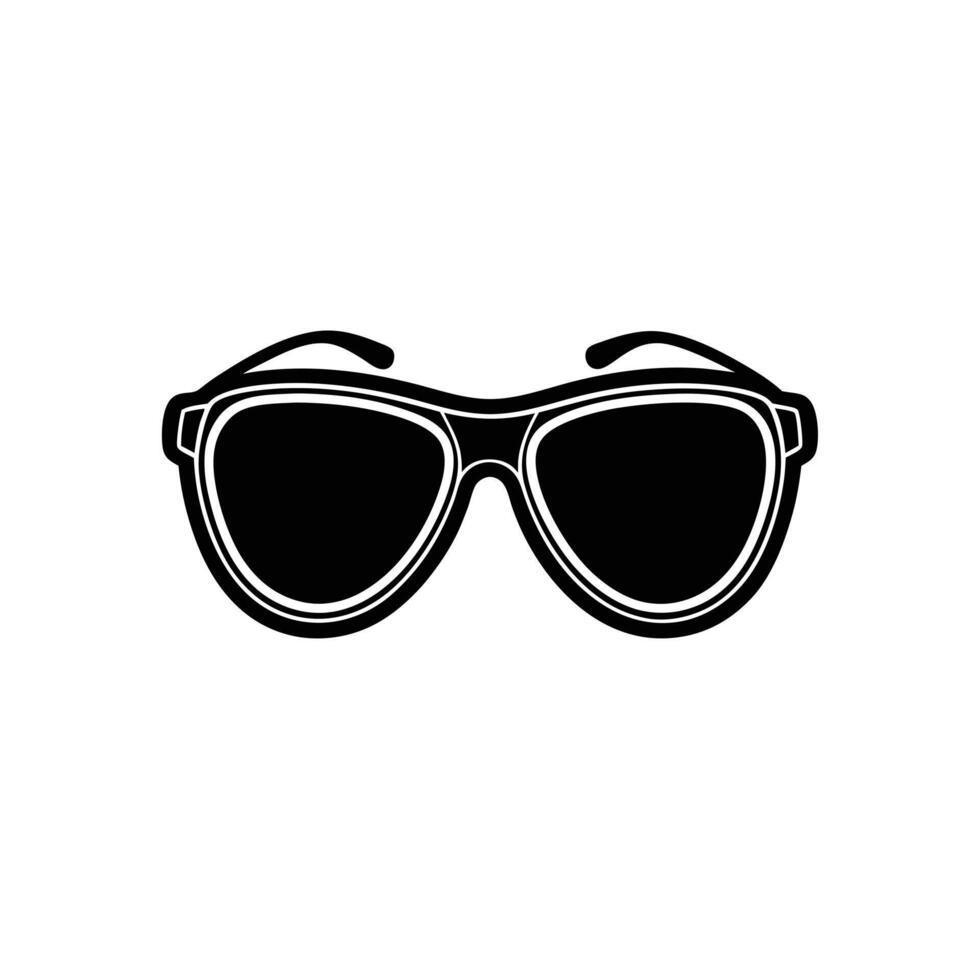 sunglass silhouette isolated on white background vector