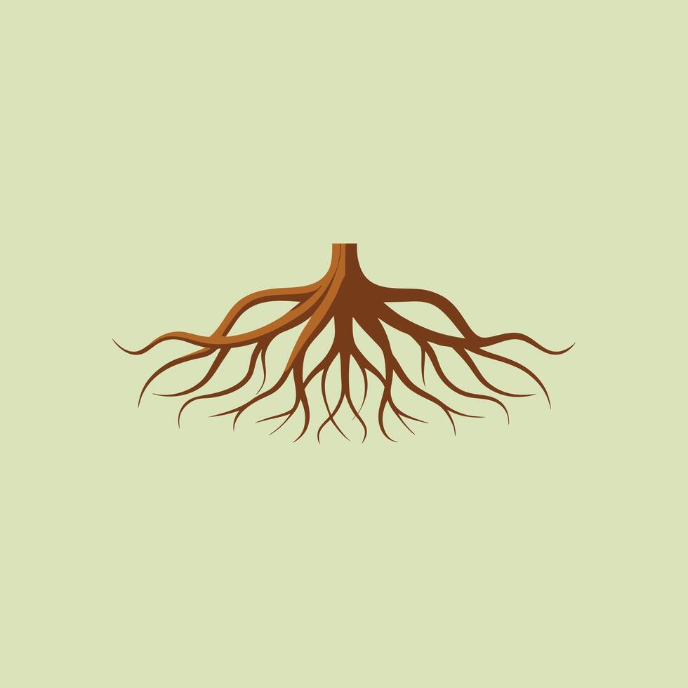 tree roots icon illustration isolated on white background vector