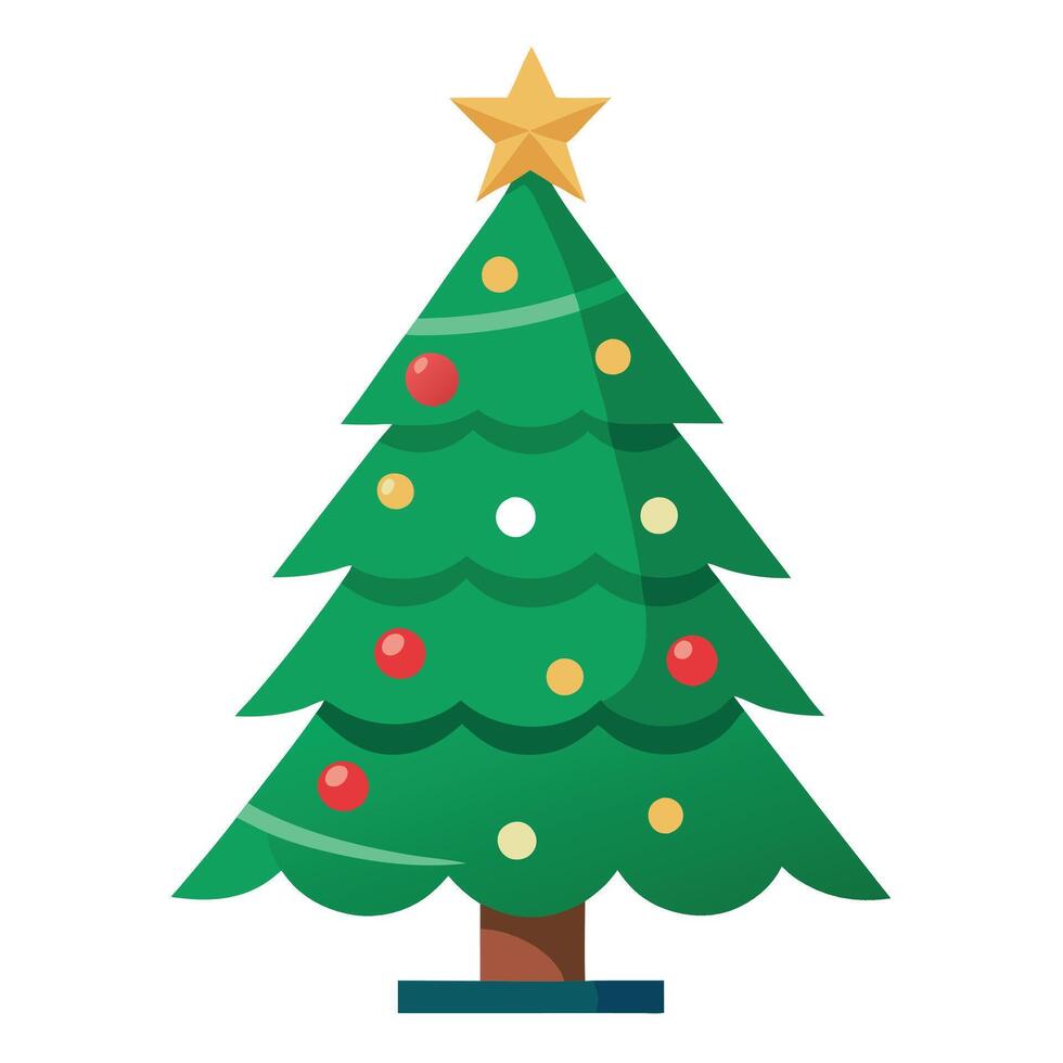 Christmas Tree with Decoration vector