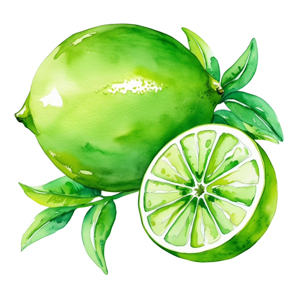 Watercolor Lime Clipart png