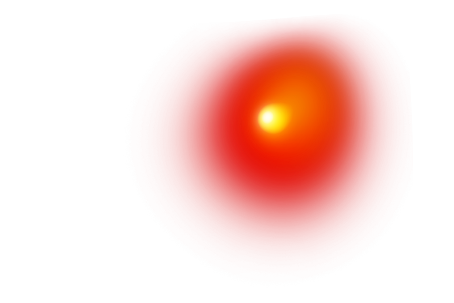 Red yellow light effect on transparent background png