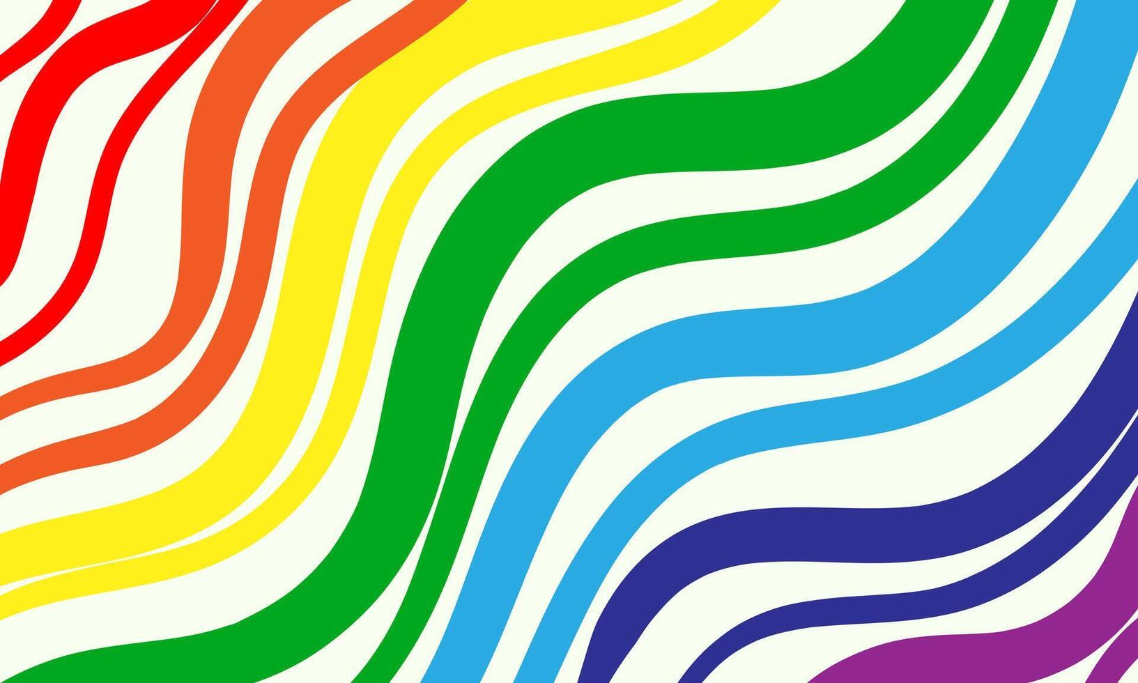 abstract lgbtq rainbow wavy lines background, vibrant modern pride flag illustration, colorful striped design for web, print vector