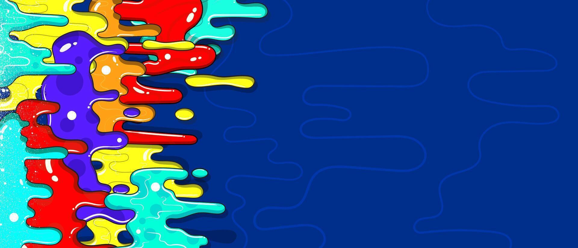 Slime neon color graffiti background vector