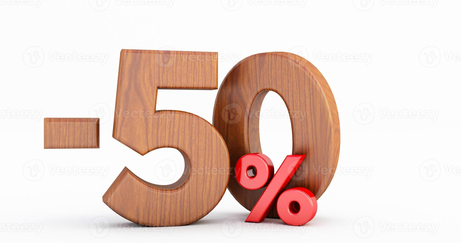 3fifty percent off isollated on white background, 50 percent Off. photo