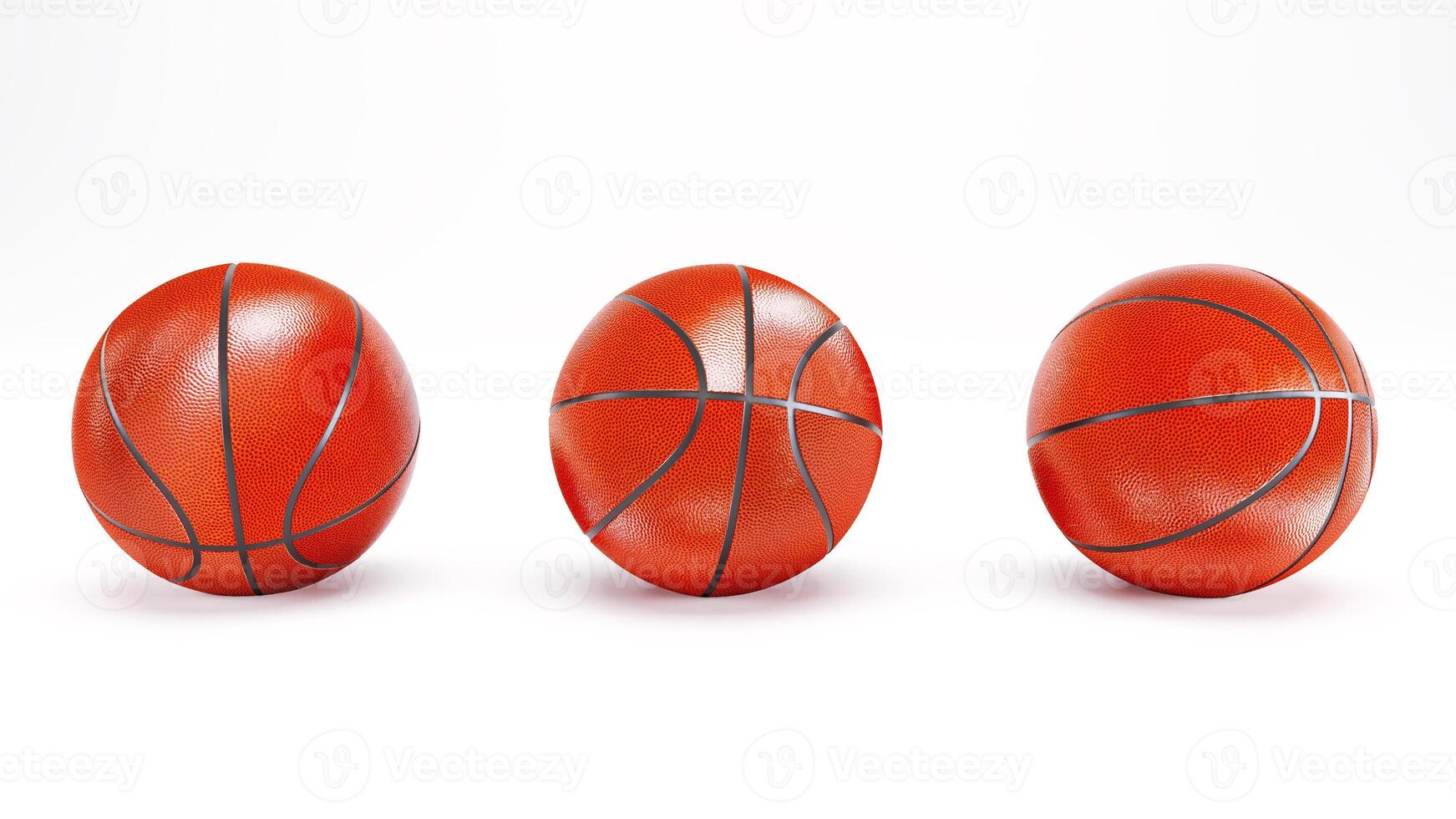 set of Basketball Ball isolated on transparent background photo