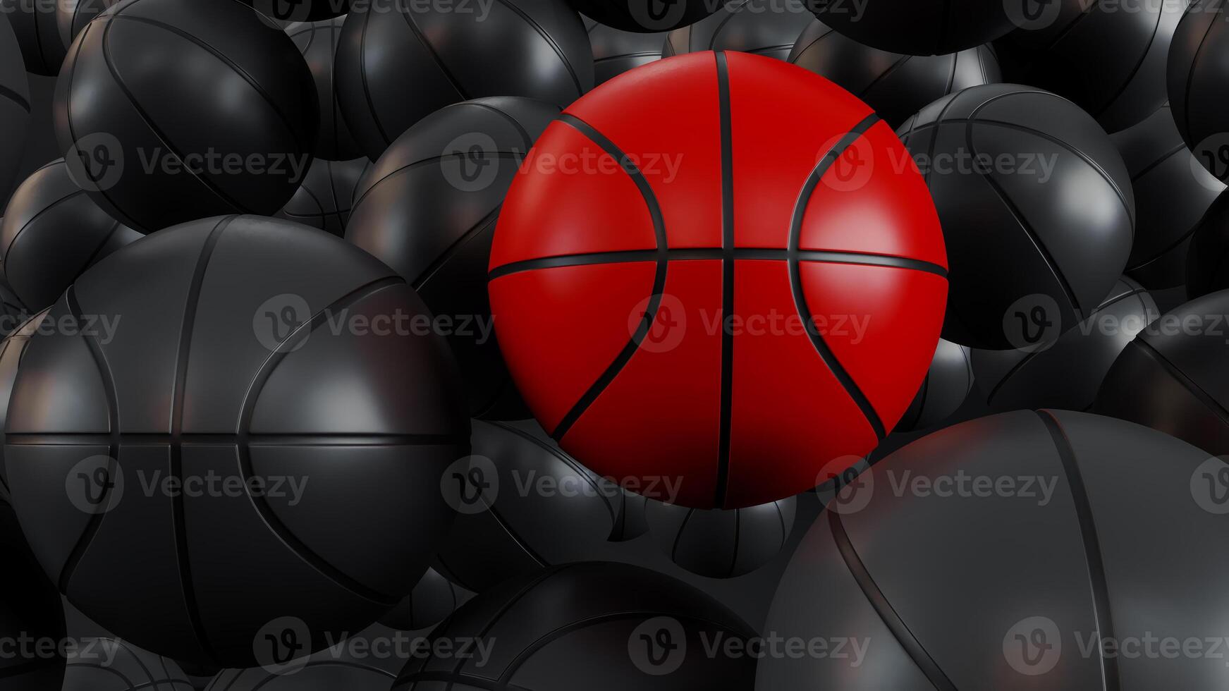 Many red and black Basketball as background, Basketball. photo