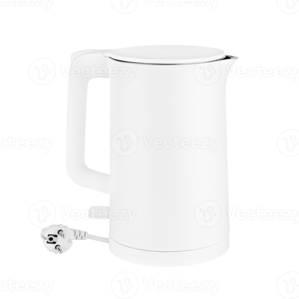 Electric white kettle isolated png