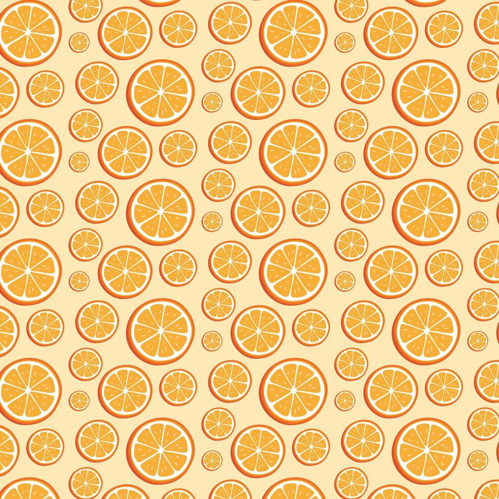 orange slices pattern vector