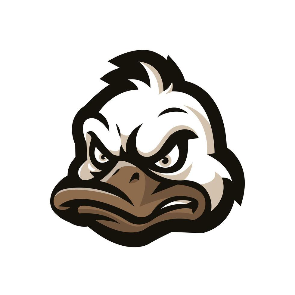 Angry Duck logo for sport or esport team. vector