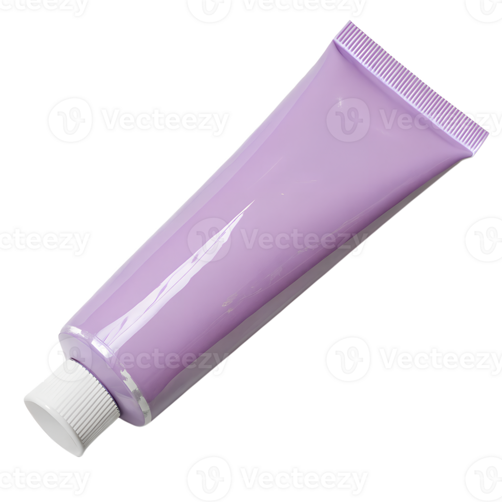 Purple paint tube for creative art projects, craft or diy concepts, acrylic oil watercolor supplies, isolated png