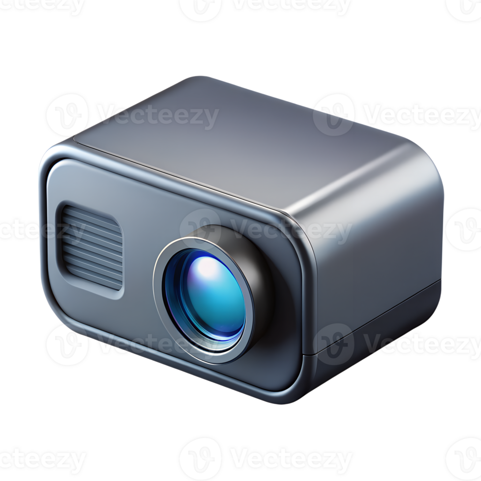 3d cartoon ultra modern projector icon with playful design, digital media and cinema symbol png