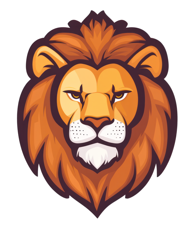 lion head animal on the screen transparent png
