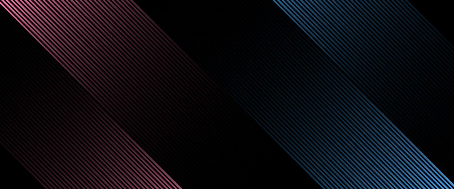 A black and blue striped background with a pink and blue stripe vector