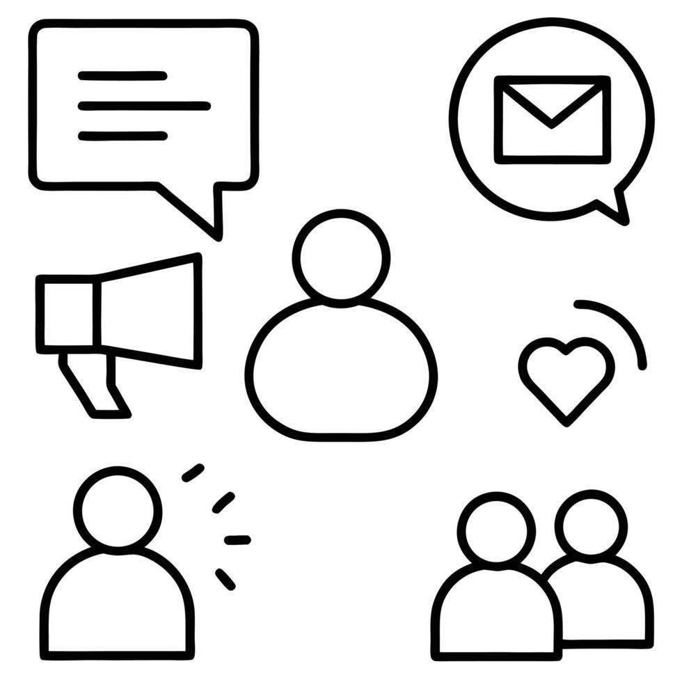 Communication and audience engagement methods vector