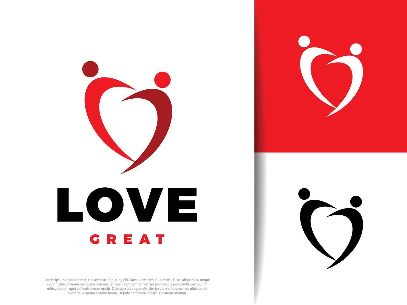 Love People Icon Illustration vector