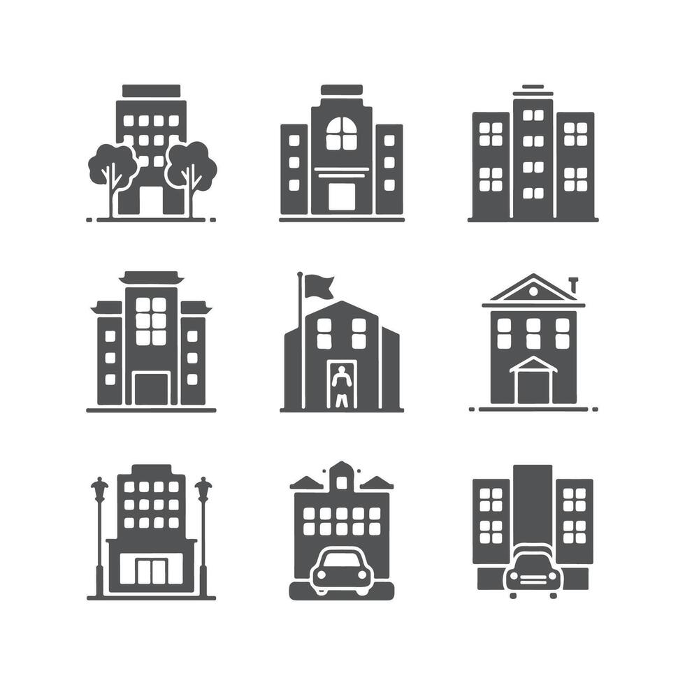 Collection of Buildings and Architectural Structures vector