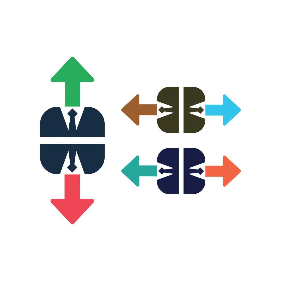 Business Direction and Career Growth Illustration vector