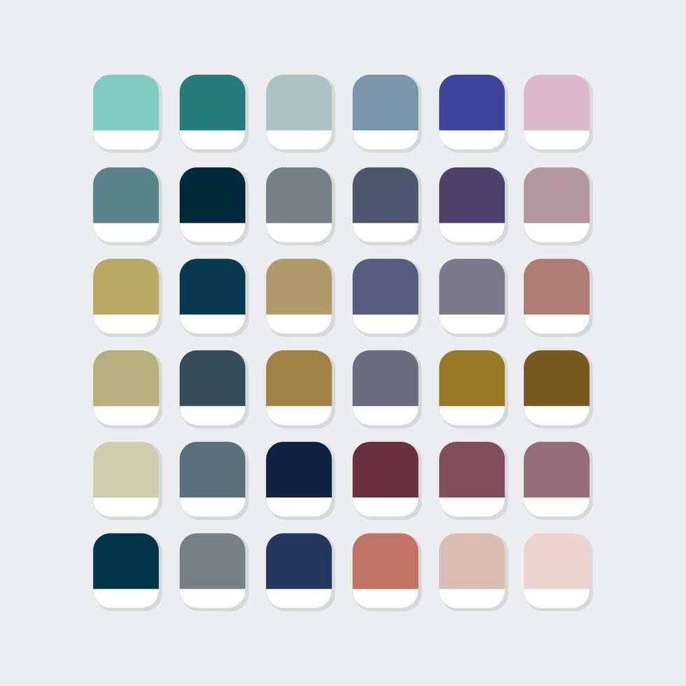 Collection of Pastel Color Palettes for Design Inspiration vector