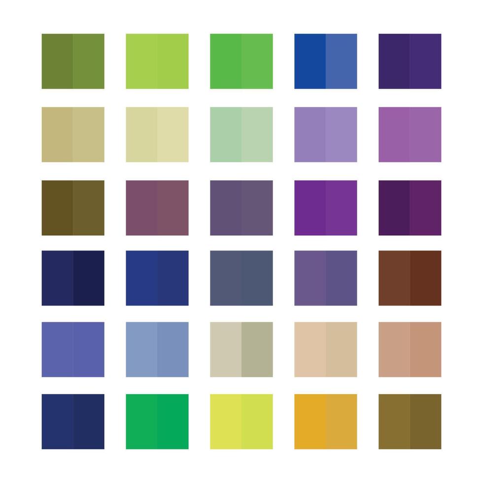 Color Palette Gradients and Squares vector