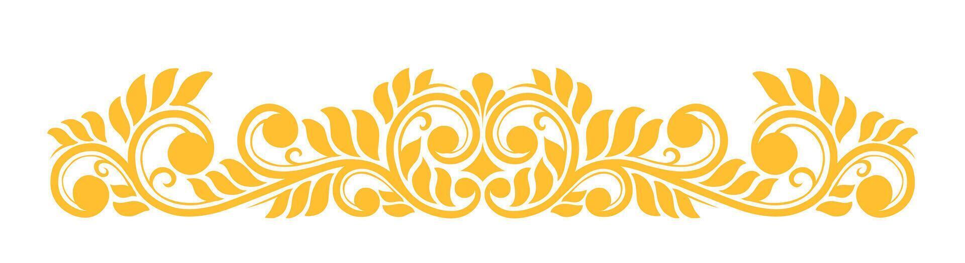 Ornament floral design element for frame vector
