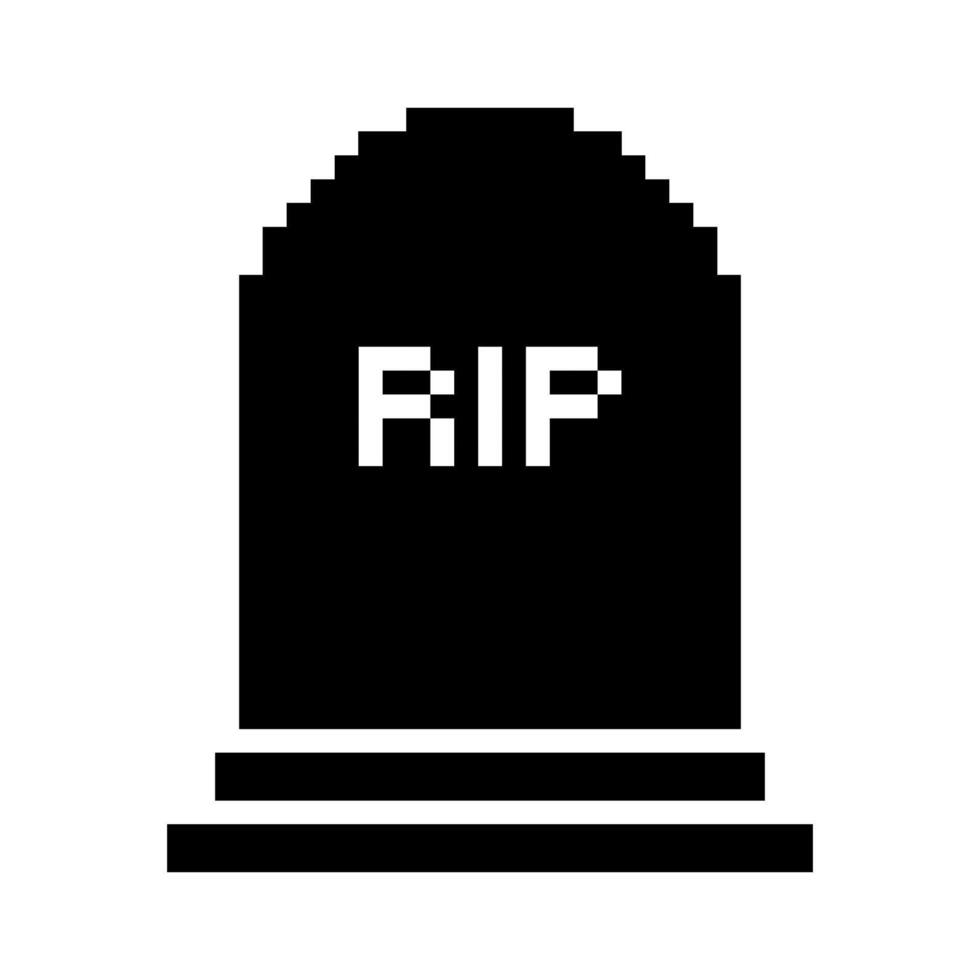 Rip icon pixel art. vector