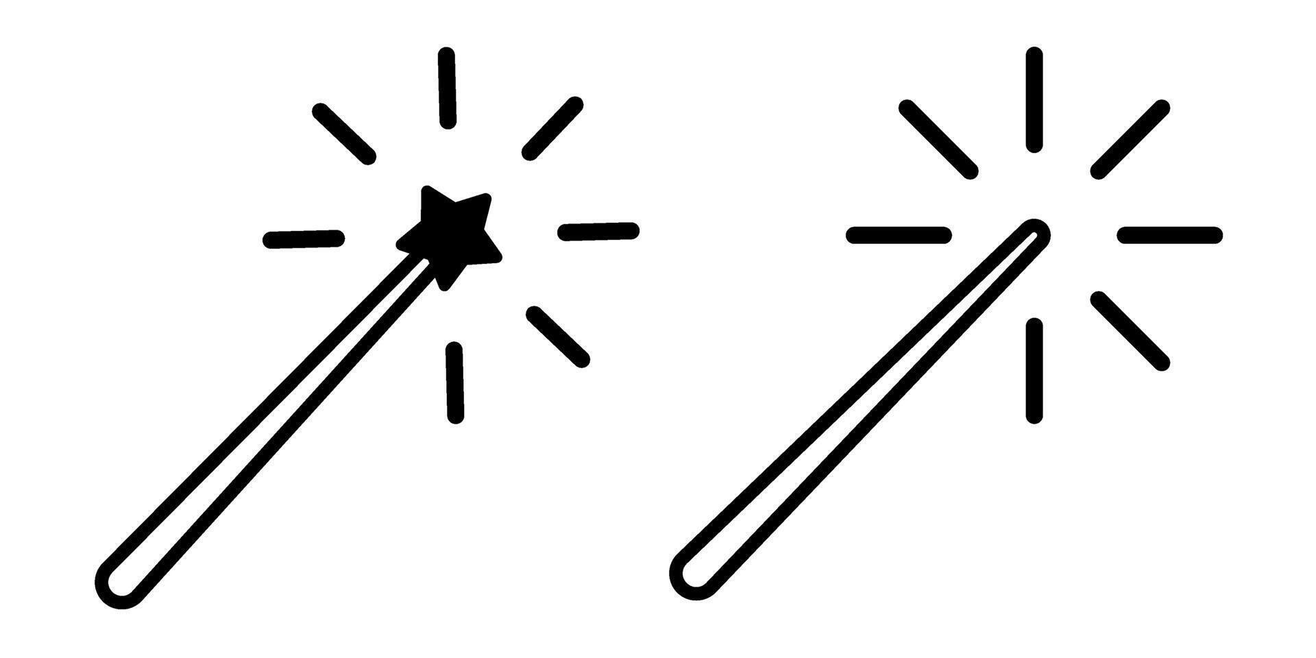 Magic wand icon symbol simple design vector