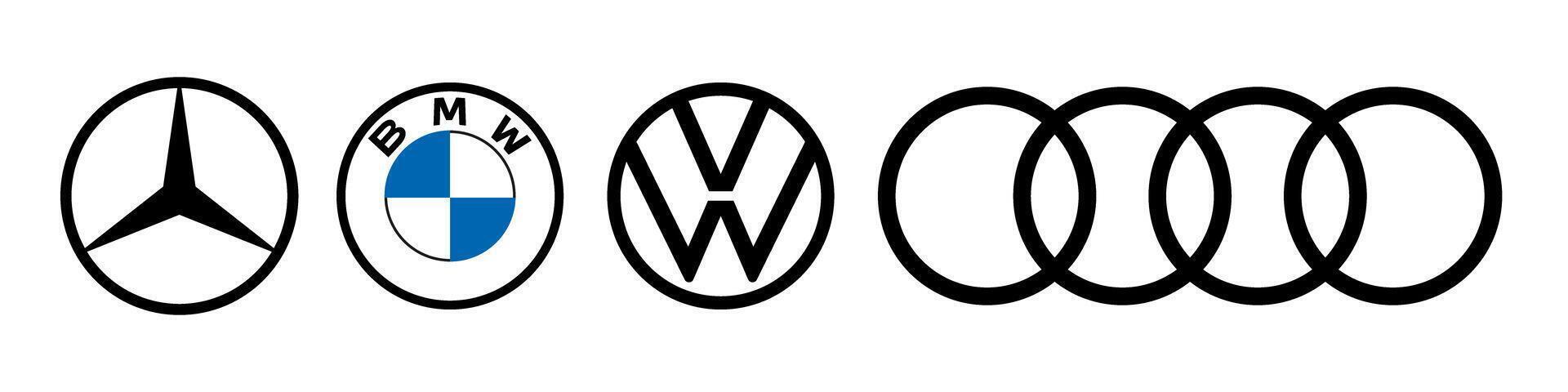 German cars logo icon set. vector