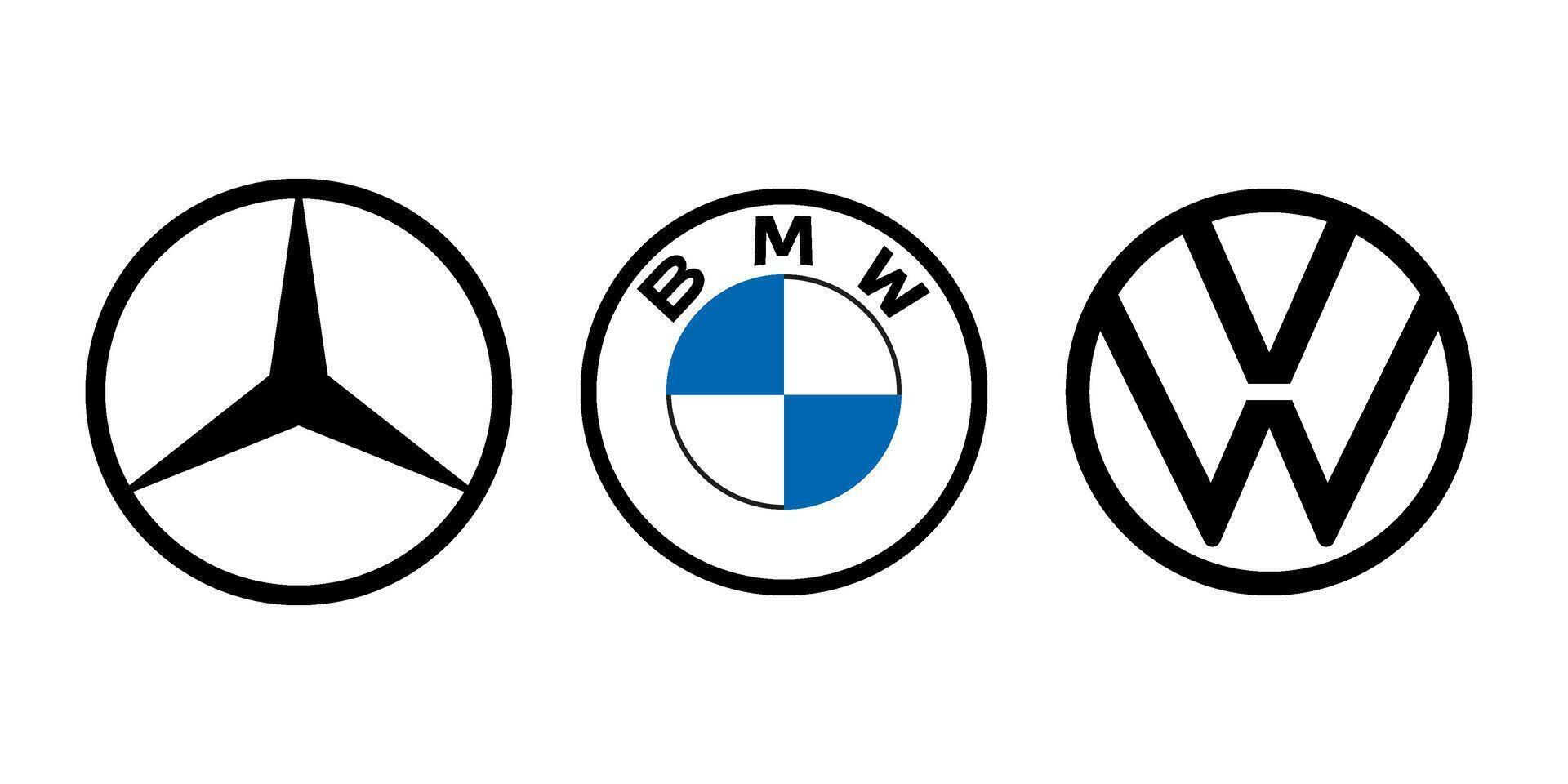 German car logo icon set vector