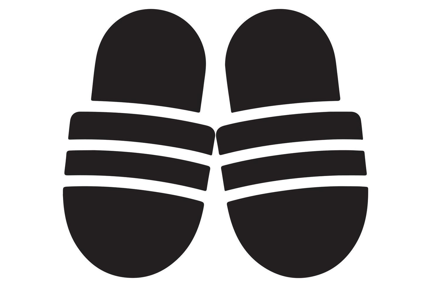 Slipper icon flat black and white illustration vector