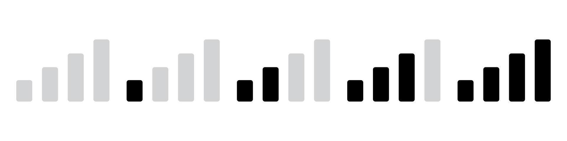Signal icon set simple vector