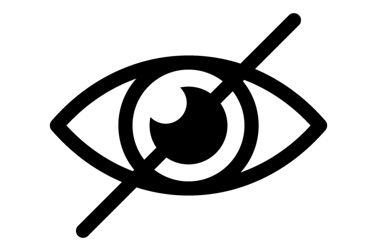Sensitive eye sign icon vector