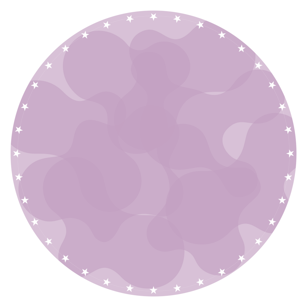 watercolor transparant circle with abstract element and floral frame Cartoon Style png