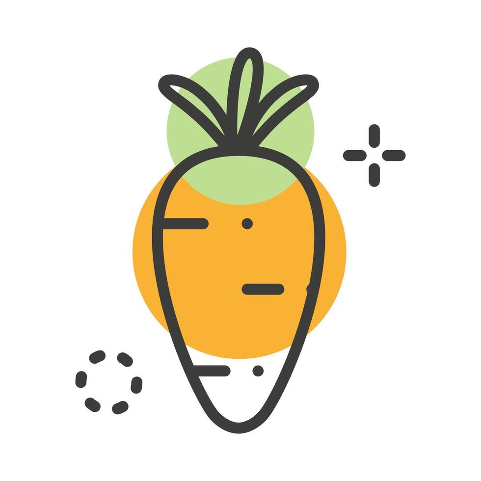 Carrot icon with editable stroke to any thickness vector