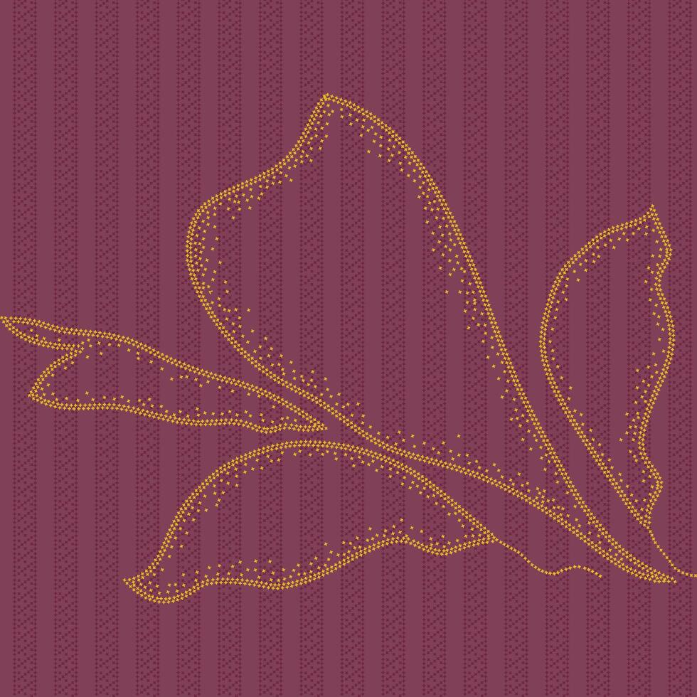 a purple background with a gold leaf on it vector