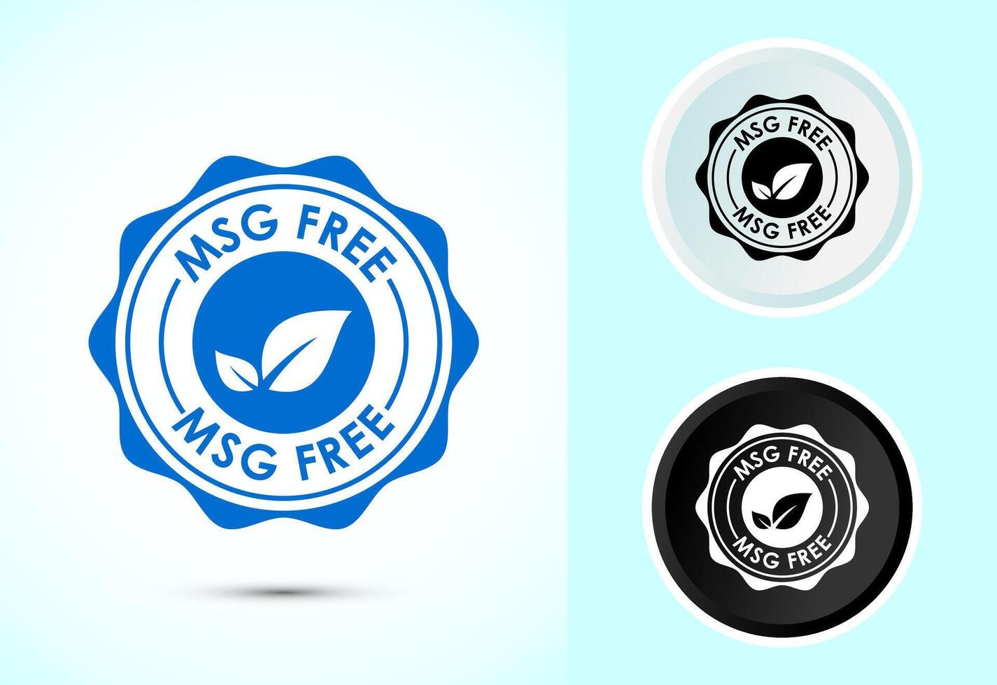 MSG free icon design, Msg label sign in color black and white vector