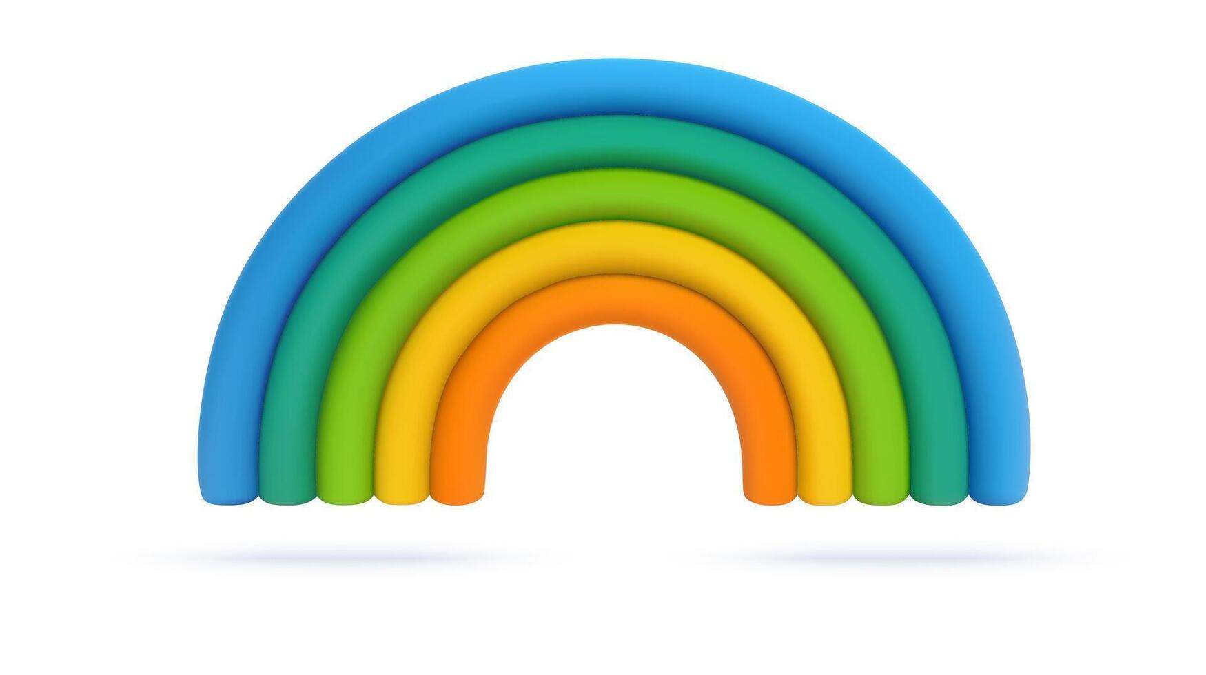 3d Colorful rainbow vector