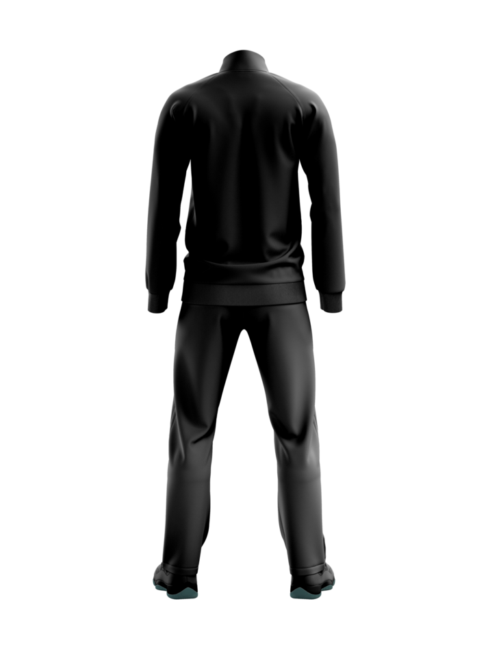 a black tracksuit on a transparent background png