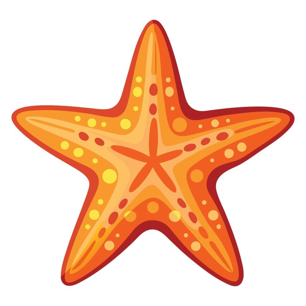 A starfish clipart on white background vector