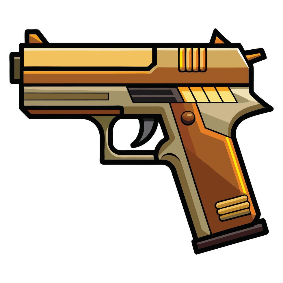 Gun clipart on white background vector